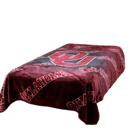 COLLEGE COVERS College Covers OKLTH Oklahoma Throw Blanket - Bedspread OKLTH